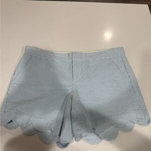 Lilly Pulitzer Light Blue Striped High Waist Shorts